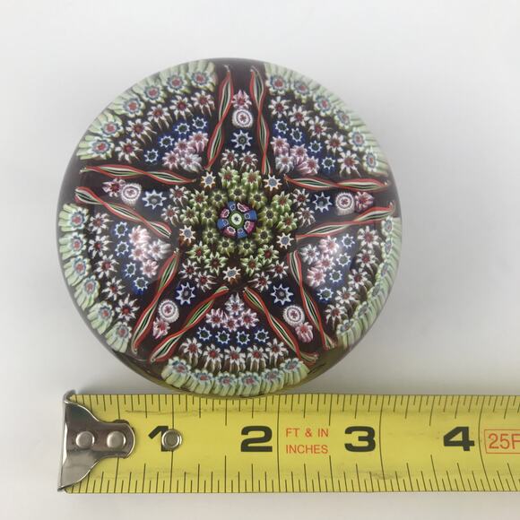 Perthshire PP30 1976 Millefiori Star Shaped Twist Ruby Vintage LE Paperweight - Picture 7 of 13